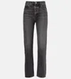 Agolde 90's Pinch High-rise Straight Jeans In Black