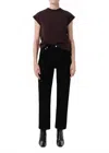 Agolde 80s High-rise Straight-leg Jeans In Black
