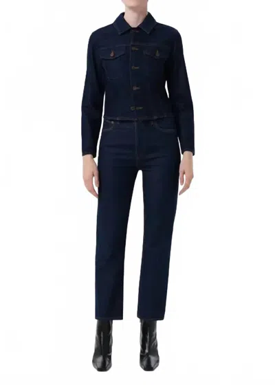 Agolde 90's Pinch High Waist Crop Pants In Reissue In Blue