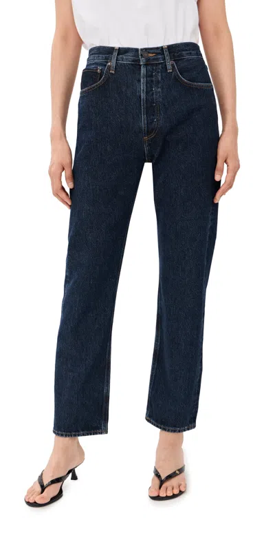 Agolde 90's Pinch Straight Jeans Pendulum In Blue