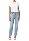 Agolde 90's Pinch Waist High-rise Crop Jeans In Ripple In Blue
