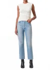 Agolde 90's Pinch Waist Crop Jeans In Ripple In Multi