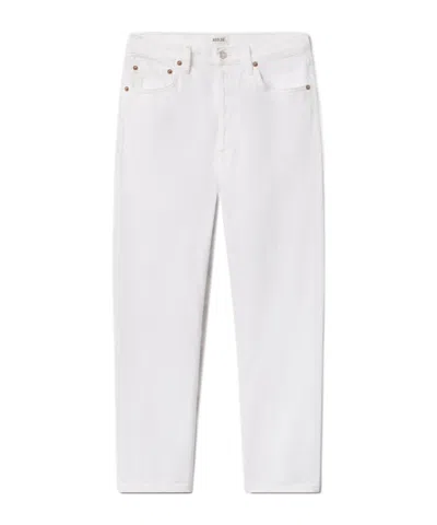 Agolde 90's Pinch Waist Crop In White