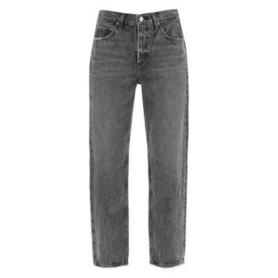 Agolde 90's Pinch Waist Cropped Jeans In Gray