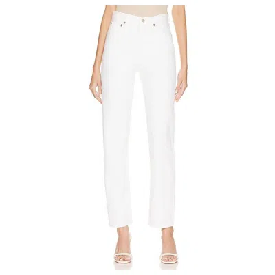 Agolde 90's Pinch Waist High Rise Jeans In White
