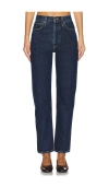 Agolde Blue Jeans With Belt Loops And Logo Patch On The Rear In Denim Woman In Blue