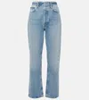 Agolde + Net Sustain '90s Cropped Organic High-rise Straight-leg Jeans In Blue