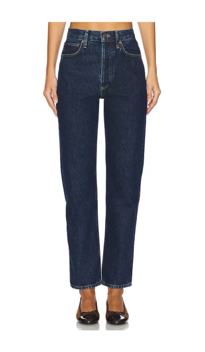 Agolde 90's Pinch Waist High Rise Straight Jeans In Black