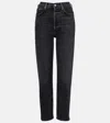 Agolde 90's Pinch Waist High-rise Straight Jeans In Gray