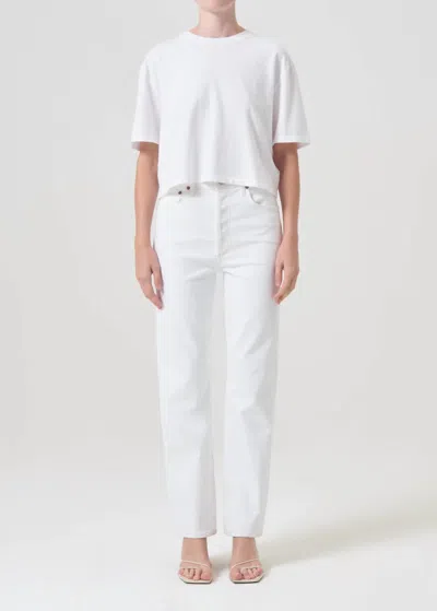 Agolde 90's Pinch Waist High Rise Straight Jeans In Marshmellow