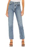 AGOLDE 90'S PINCH WAIST HIGH RISE STRAIGHT JEANS IN NAVIGATE