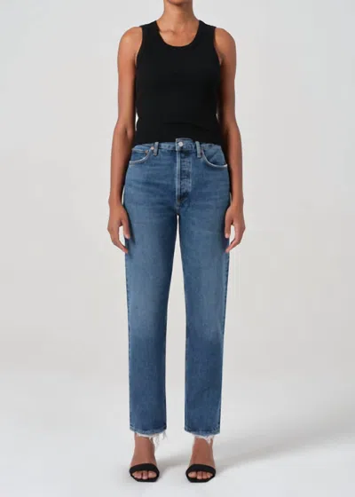 Agolde 90's Pinch Waist High Rise Straight Jeans In Range