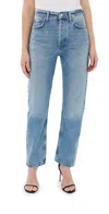 Agolde + Net Sustain '90s Cropped Organic High-rise Straight-leg Jeans In Infinite