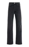 Agolde 90's Pinch Waist High-rise Straight-leg Jeans In Black