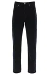 Agolde Black 90s Pinch Waist High Rise Straight Jeans In Nero
