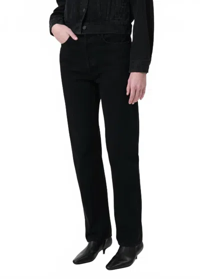 Agolde 90's Pinch Waist High-rise Jeans In Crushed In Black