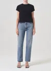 Agolde 90s Pinch Waist High Rise Jeans Light Blue A154d-1141 In Multi