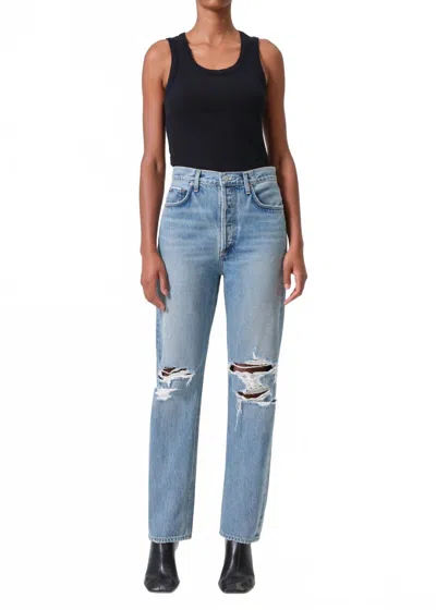 Agolde 90's Pinch Waist Jeans In Backdrop In Black