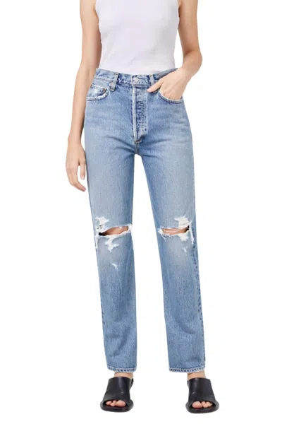 Agolde 90's Pinch Waist Jeans In Rule In Blue