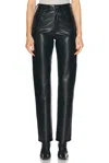 Agolde Lyle Recycled Leather Straight Leg Jeans In Detox