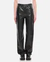 Agolde 90's Pinch Waist Long In Leather In Black