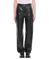 Agolde 90's Pinch Waist Long In Leather In Black