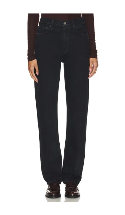 Agolde 90's Pinch Waist Long Jeans In Crushed