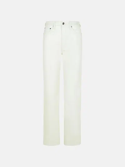 Agolde '90's Pinch' White Recycled Leather Blend Jeans
