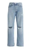 Agolde 90s Mid Rise Straight Fit Jeans Fall Out In Blue