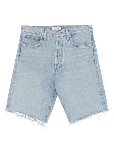 Agolde Dame Denim Shorts In Blue