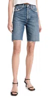 Agolde 90's Mid Rise Loose Shorts In Precision