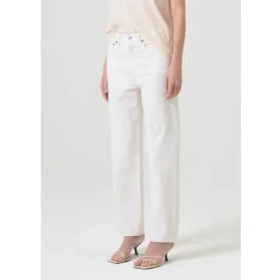 Agolde 90's Crop Mid-rise Straight Jeans In White