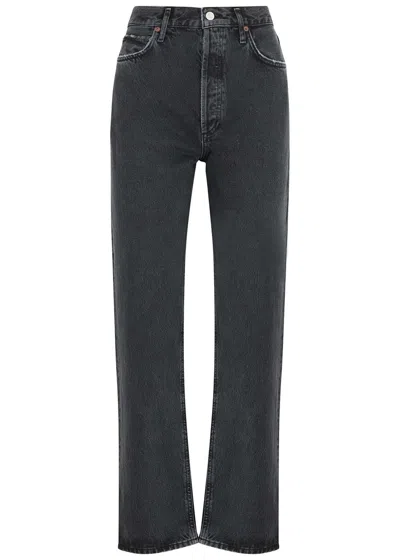 Agolde 90's Straight-leg Jeans In Black And Grey