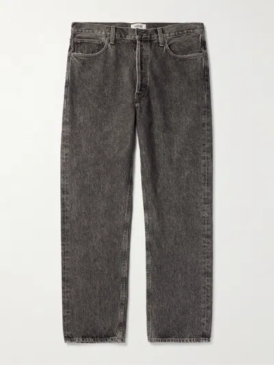 Agolde Washed-effect Grey Jeans Men In Gray