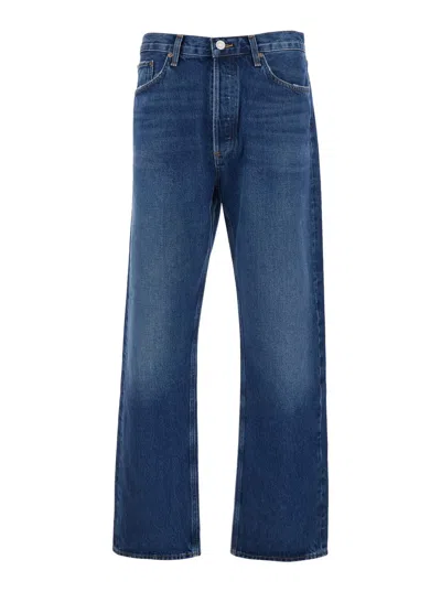 Agolde 90s Blue Jeans With Five-pocket Design In Denim Man