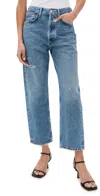 Agolde 90s Crop Mid Rise Loose Straight Jeans Shrine In Shrine