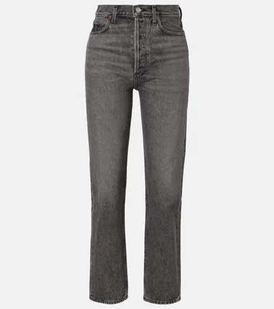 AGOLDE '90S CROPPED HIGH-RISE STRAIGHT JEANS