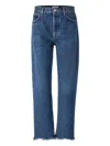 Agolde Mid-rise Straight-leg Denim Trousers In Blue