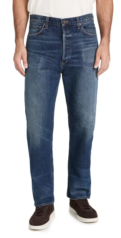 Agolde Blue Washed Jeans In Regenerated Denim