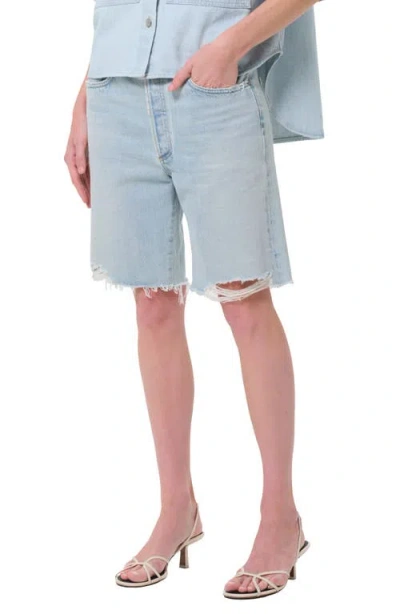 Agolde '90s Long Cutoff Denim Shorts