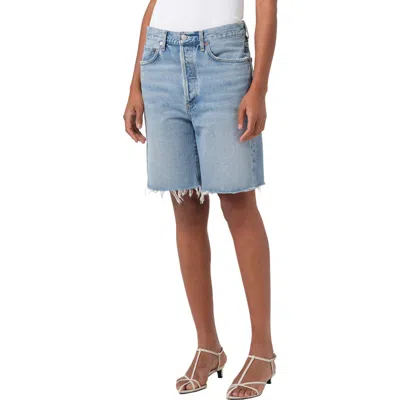 AGOLDE AGOLDE '90S LONG CUTOFF DENIM SHORTS