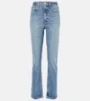 Agolde Riley High-rise Straight Jeans In Blue
