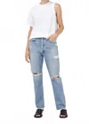 Agolde 90s Mid Rise Straight Leg Jeans In Threadbare In Blue