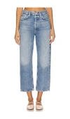 Agolde Harper Mid-rise Cropped Jeans In Blue