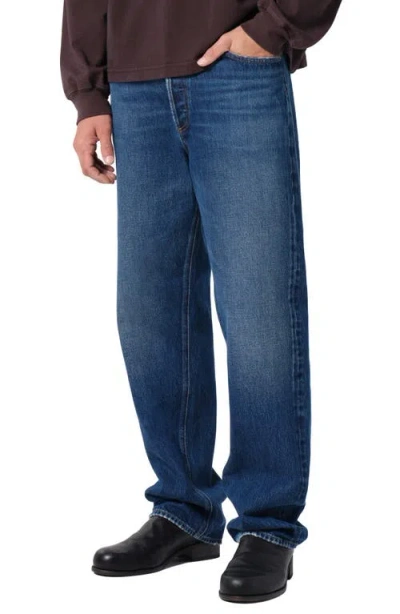 Agolde '90s Mid Rise Relaxed Straight Leg Jeans In Purple