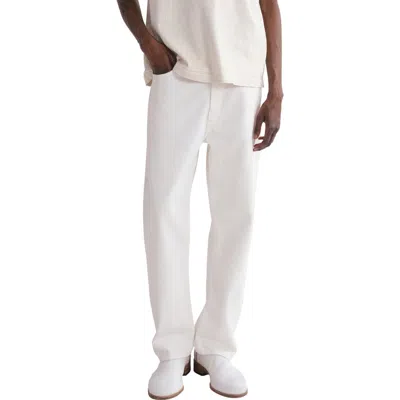 Agolde '90s Mid Rise Relaxed Straight Leg Jeans In White