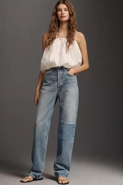 Agolde 90s Mid-rise Relaxed Straight Leg Jeans In White