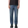 Agolde Blue Five-pocket Jeans With Lightened Effect In Regenerative Cotton Man In Imagine