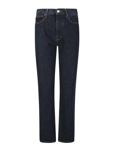 Agolde 90s Pimch Waist Long In Polished In Blue