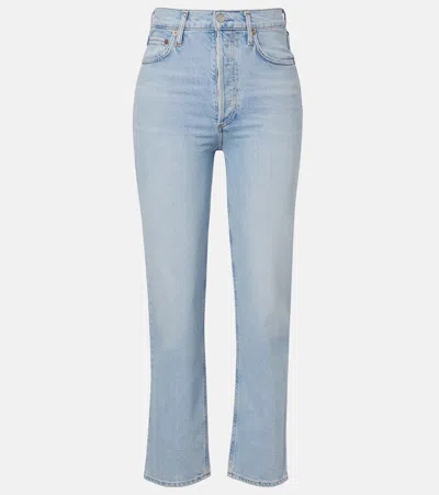 Agolde '90s Pinch Cropped Straight Jeans In Blue